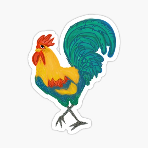 Colorful Rooster Sticker