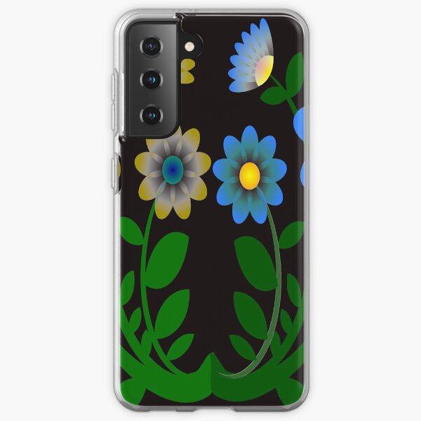 pastel floral folk art motif Samsung Galaxy Soft Case