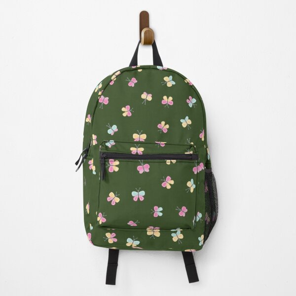 Item preview, Pretty butterfly Pattern, with beautiful pink butterflies - Dark Green designed and sold by PattyTheGecko.