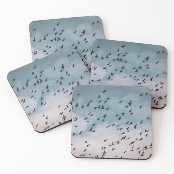 Item preview, Birds flying against pale blue sky designed and sold by wendy4496.