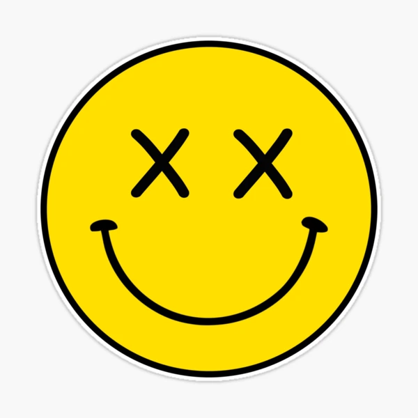 XX Smile | Happy Face | Black | | Sticker
