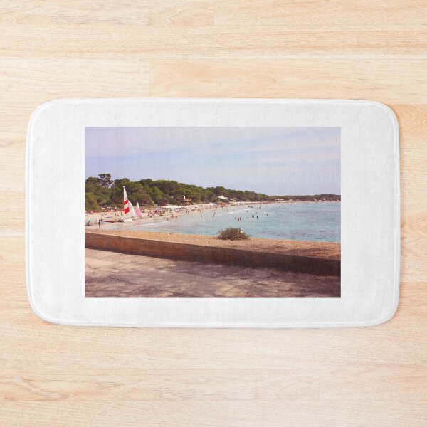 Item preview, saline beach of ibiza in summer in the balearic islands designed and sold by alessiapenny.