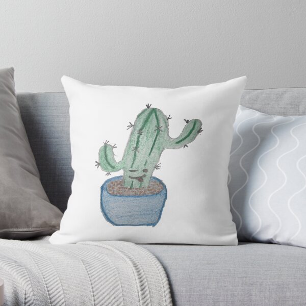 Winky Cacti Throw Pillow