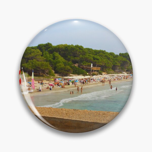 Item preview, saline beach of ibiza in summer in the balearic islands designed and sold by alessiapenny.
