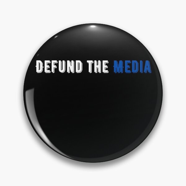 Item preview, Blue and White Defund The Media Anti Fake News Police Support designed and sold by BrighterVibes.