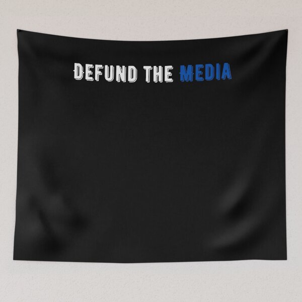 Item preview, Blue and White Defund The Media Anti Fake News Police Support designed and sold by BrighterVibes.
