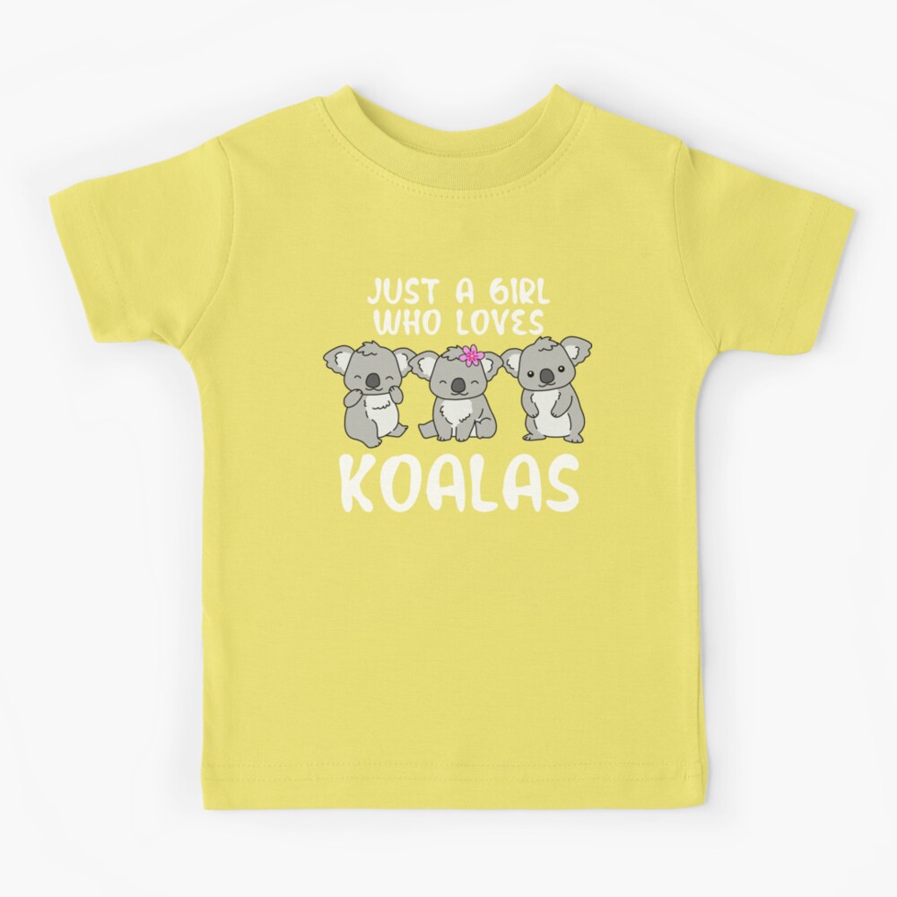 Just A Girl Who Loves Koalas Gifts Koala Gifts Girls Koala Kids T-Shirt  for Sale by DSWShirts