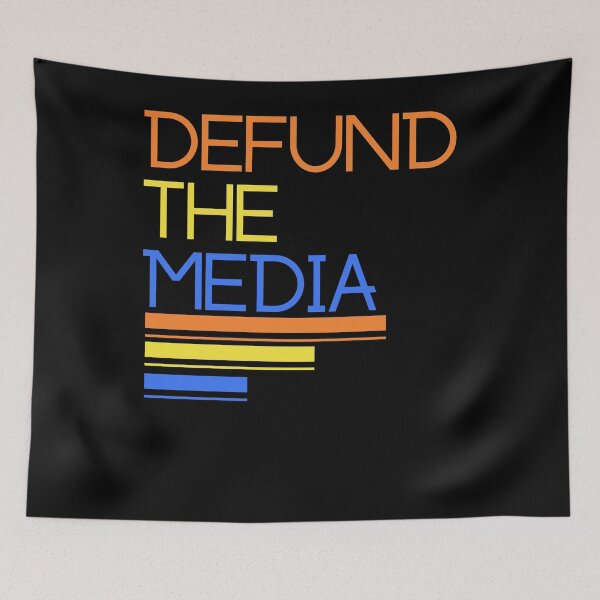 Item preview, Retro Vintage Defund The Media Anti Fake News 80's Tee designed and sold by BrighterVibes.