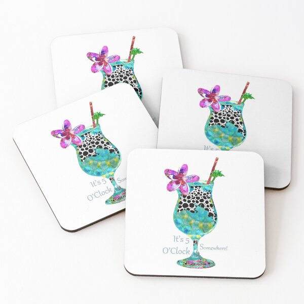 Item preview, Colorful Beach Themed Artwork - Tropical Cocktail Art - By Sharon Cummings designed and sold by Sharon Cummings Art.