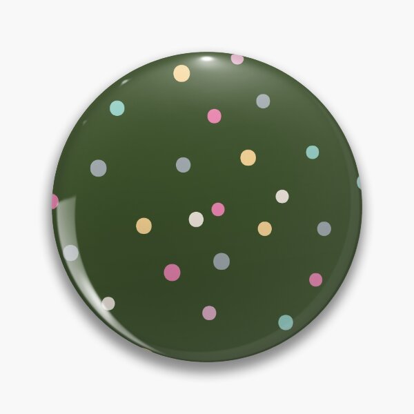 Item preview, Adorable Pastel Coloured Dots Pattern - Polka dot pattern, dotted aesthetic - Dark Green designed and sold by PattyTheGecko.