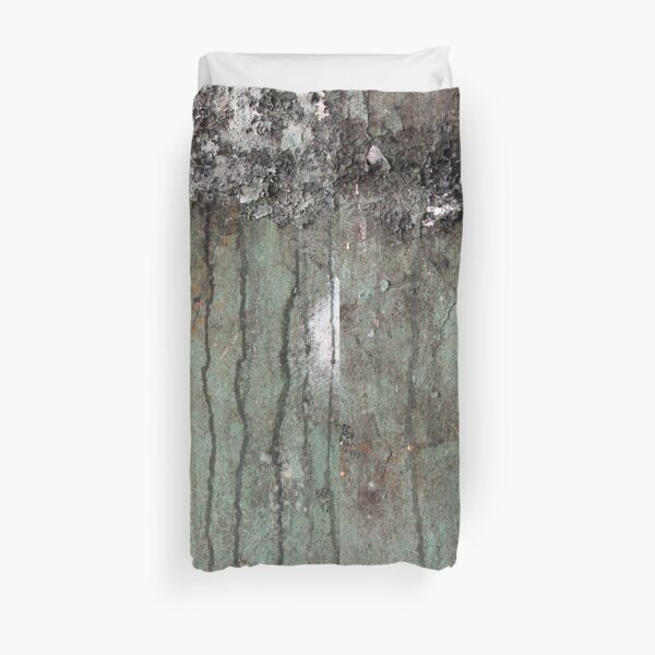 Green Dribble, Orange Sprinkle Duvet Cover