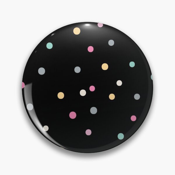 Item preview, Adorable Pastel Coloured Dots Pattern - Polka dot pattern, dotted aesthetic - Black designed and sold by PattyTheGecko.