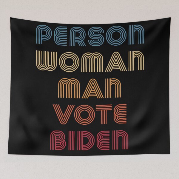 Artikelvorschau, Person Frau Mann Abstimmung Biden 2020 Vintage Retro entworfen und verkauft von RandomStuffShop.