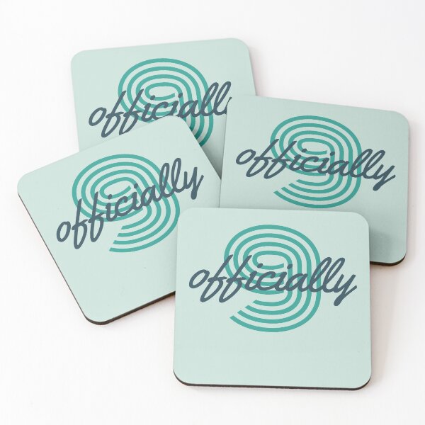 Item preview, Officially 9 - Birthday Celebration for 9 years old - 9th birthday designed and sold by AlessiaFactory.