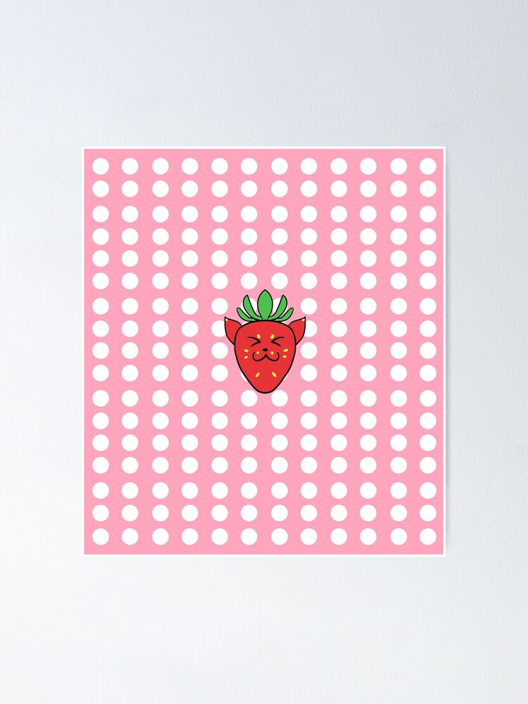"strawberry cat" Poster by DDRM Redbubble