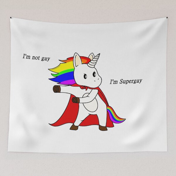 Item preview, Unicorn, SuperUnicorn 1 - I'm not gay, I'm Supergay designed and sold by Jess-Xs.