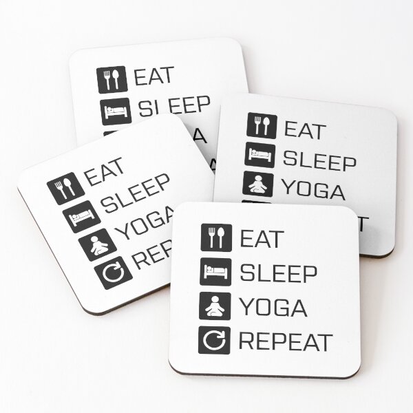 Item preview, Eat Sleep Yoga Repeat - black designed and sold by NVDesigns.