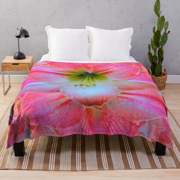 Item preview, PINK-WHITE AMARYLLIS FLORAL GARDEN ART designed and sold by sharlesart.