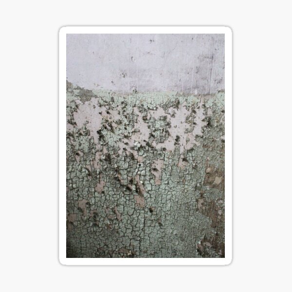 Cracked Paint Green Gradient Sticker