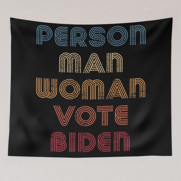 Artikelvorschau, Person Mann Frau Abstimmung Biden 2020 Vintage Retro Distressed entworfen und verkauft von RandomStuffShop.