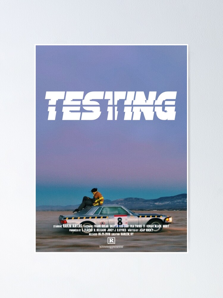 asap rocky testing poster