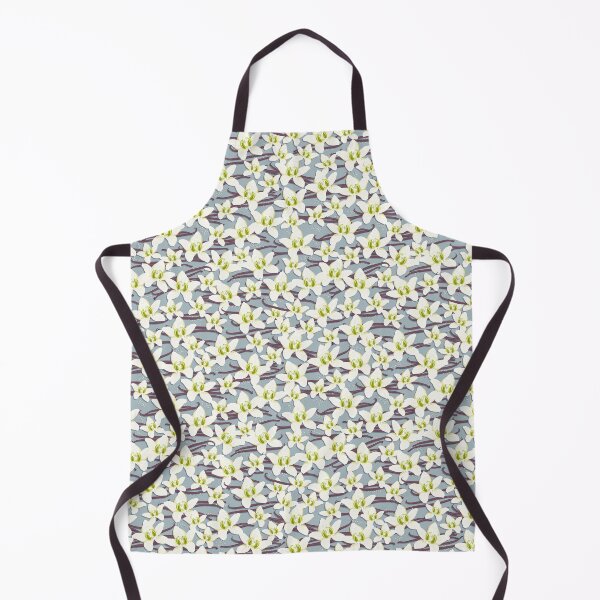 Item preview, White vanilla flowers on a gray background designed and sold by Alex Blud.