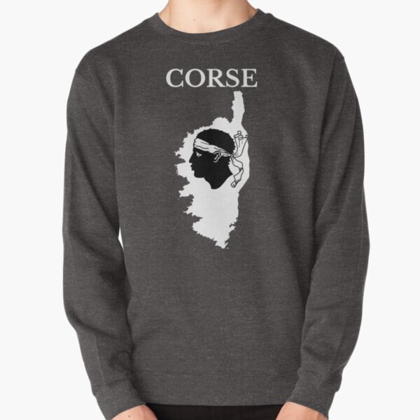Corsica (Corse) Map, France, French Region. Pullover Sweatshirt