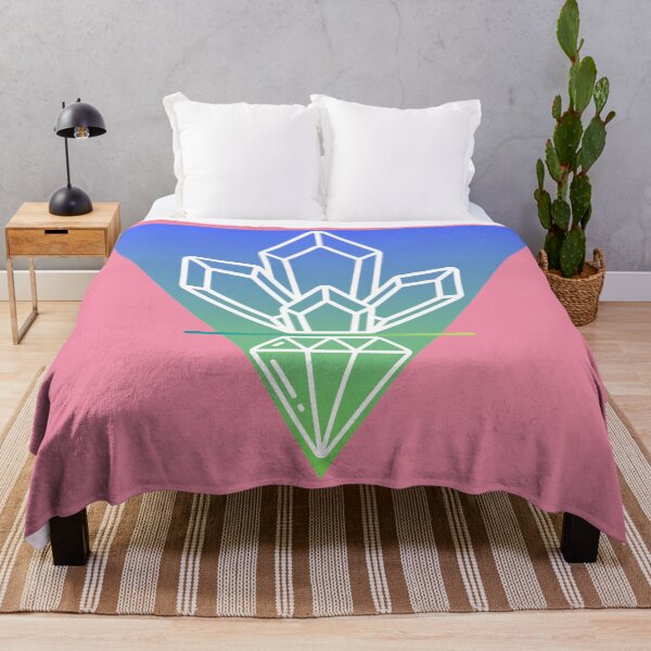 Item preview, Earth symbol with crystals / pastel pink designed and sold by awesomecrystals.