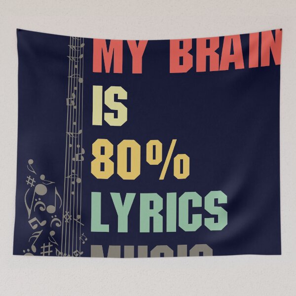 Item preview, My brain full lyrics music designed and sold by Grand-graphic.