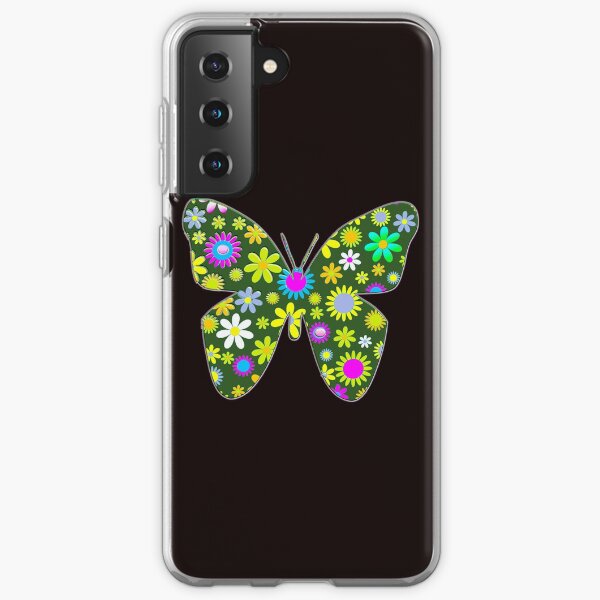 pastel floral folk art motif Samsung Galaxy Soft Case