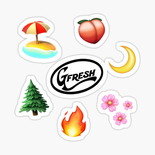 GFresh Emoji Print Pattern Sticker