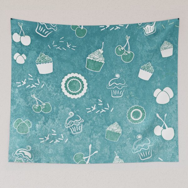 Item preview, Cupcake Pastry Background - Grunge Turquoise designed and sold by serenaking.