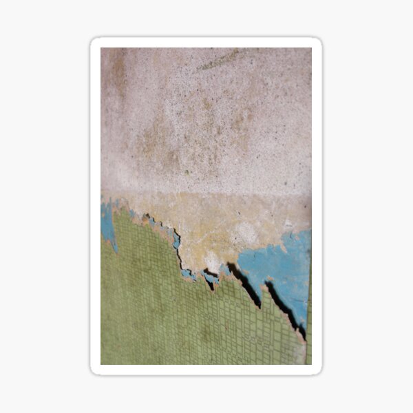 Peeling Wall Paper Mountains Sticker