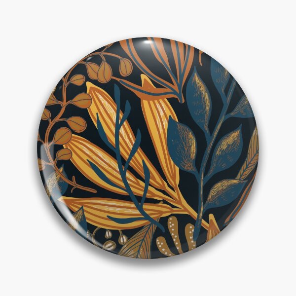 Item preview, Blue and earthy leaves designed and sold by AllPrintsAndArt.