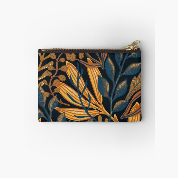 Item preview, Blue and earthy leaves designed and sold by AllPrintsAndArt.