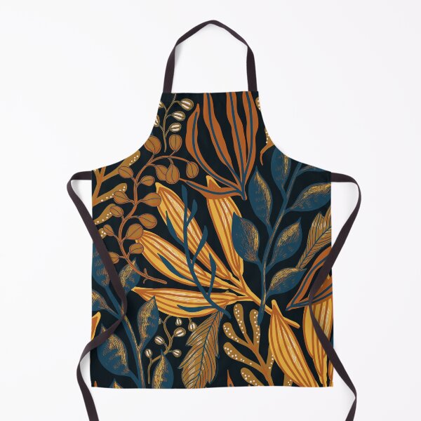 Item preview, Blue and earthy leaves designed and sold by AllPrintsAndArt.