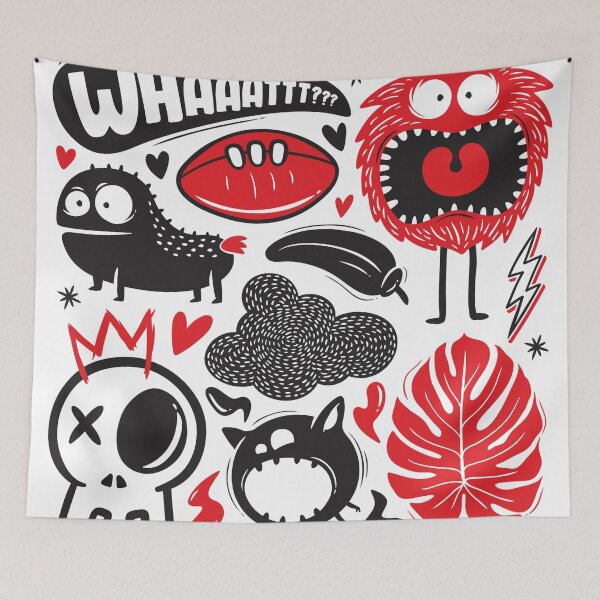 Item preview, Funny doodles with monsters set designed and sold by redaaid.
