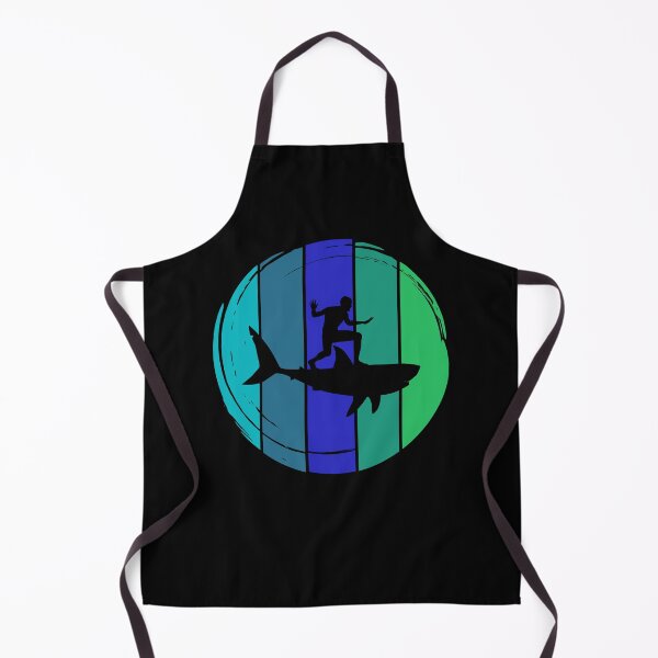 Item preview, Funny Distressed Vintage Shark Rider Silhouette designed and sold by BrighterVibes.