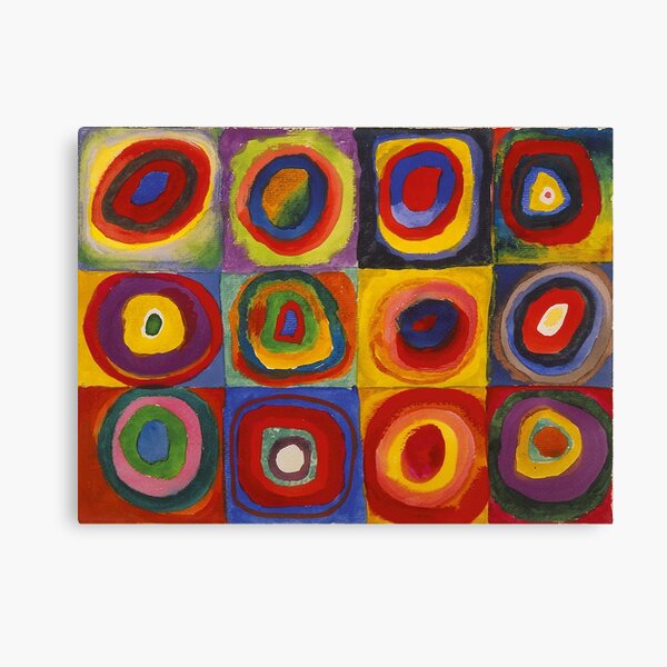 Squares With Concentric Circles Canvas Prints | Redbubble