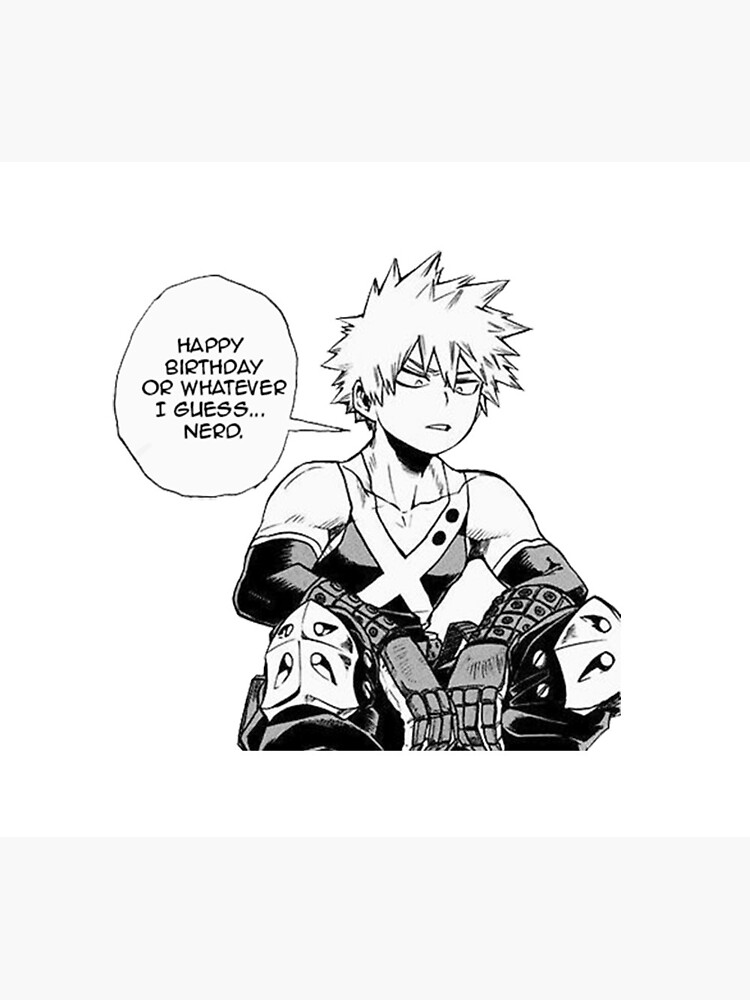 Bakugo Says Happybirthday Greeting Card By Yoruyomu Redbubble