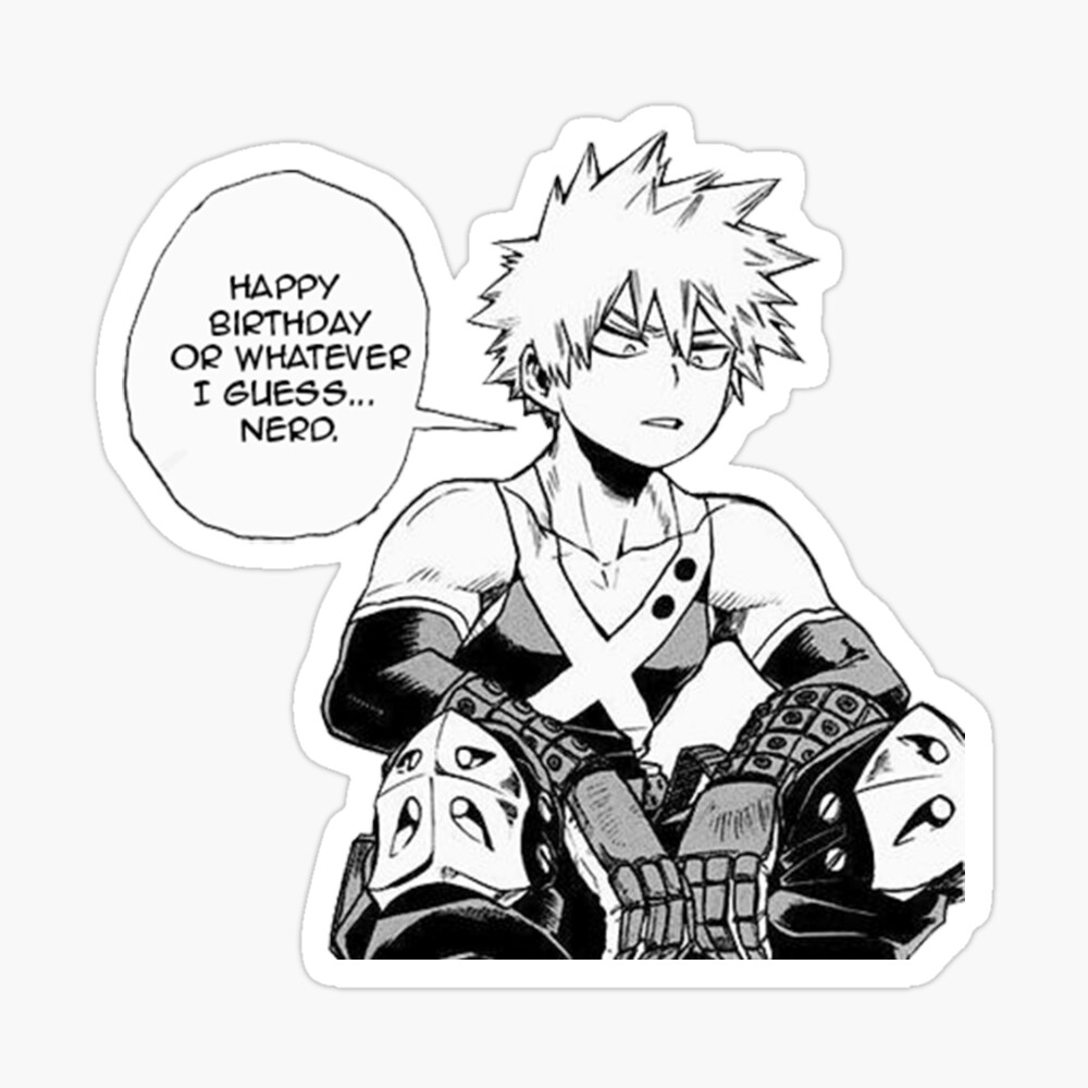 Carte Postale Bakugo Dit Joyeux Anniversaire Par Yoruyomu Redbubble