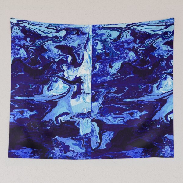 Item preview, Blue Slime Marble Fluid art designed and sold by xalexiart.