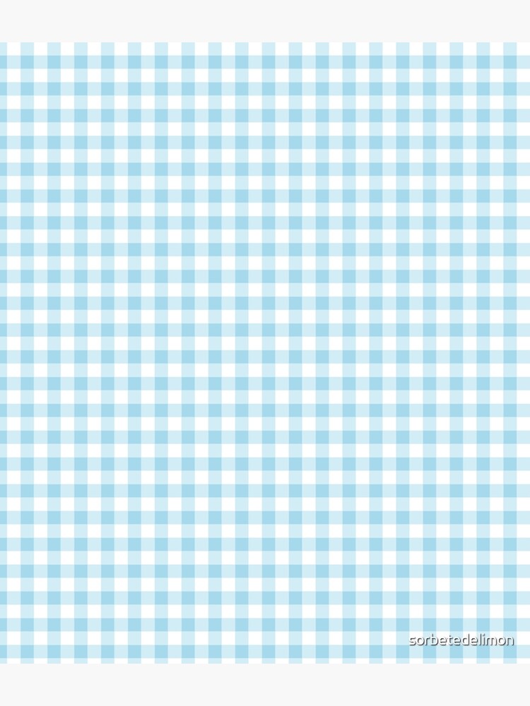 Thumbnail 3 of 3, Backpack, Gingham Light Blue - White designed and sold by sorbetedelimon.