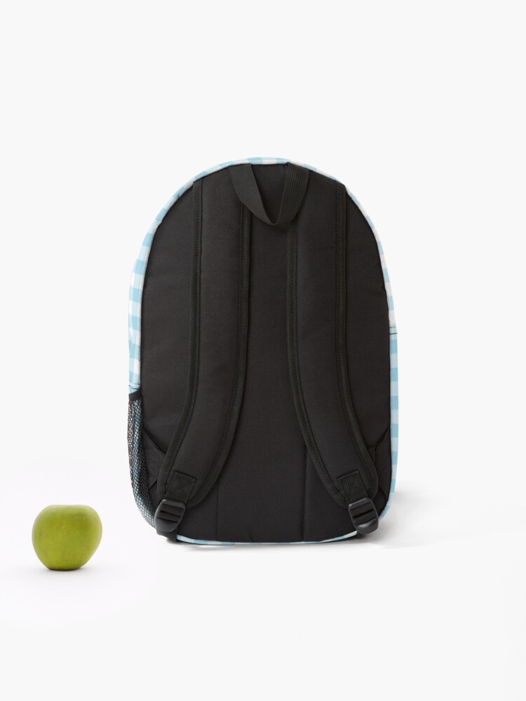 Thumbnail 2 of 3, Backpack, Gingham Light Blue - White designed and sold by sorbetedelimon.