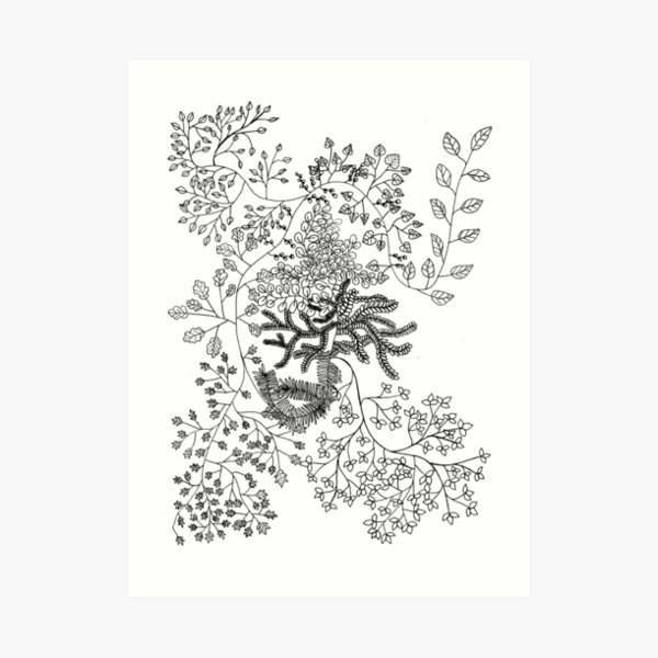 Tangle of Leaves Art Print