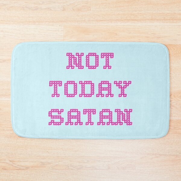 Item preview, Not today, satan - embroidery designed and sold by piastrelli.