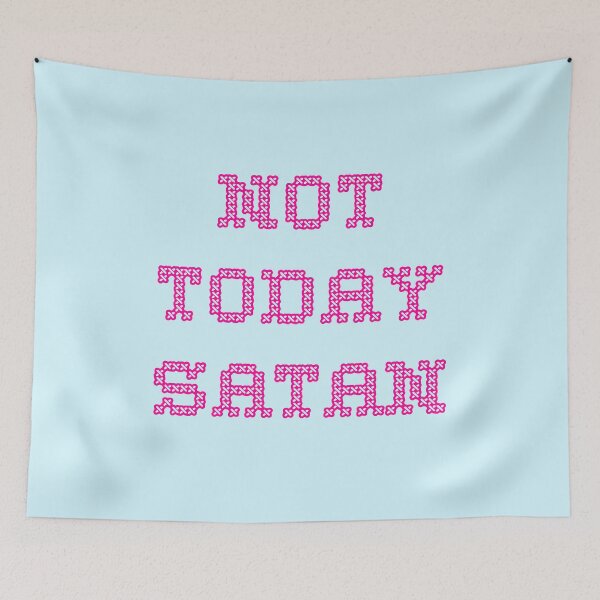 Item preview, Not today, satan - embroidery designed and sold by piastrelli.
