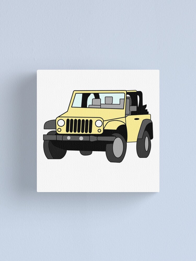 Aesthetic Pastel Yellow Jeep