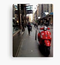 A splash of red in a sea of grey Canvas Print