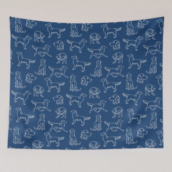 Item preview, Golden Retriever Pattern (Navy and White) designed and sold by illucalliart.